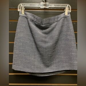 GAP Blue Gray Tweed Wrap Mini Skirt Size 4 Career Preppy
